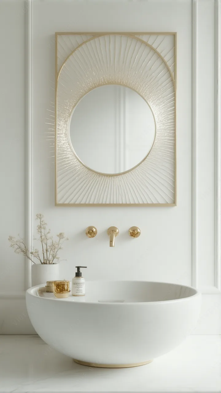 Gold Mirror &amp; Ceramic Bowl Phone Wallpaper