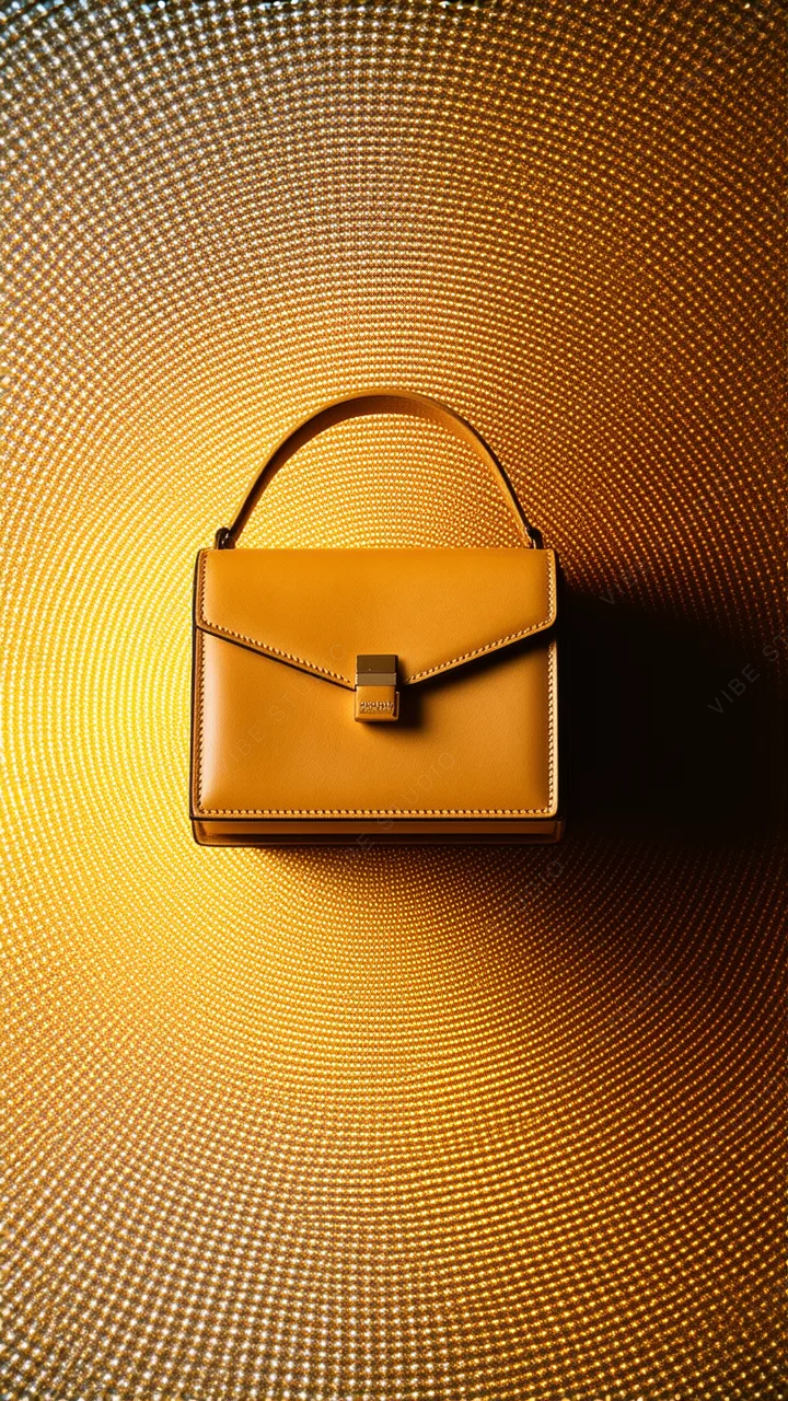Elegant Amber Leather Bag Phone Wallpaper