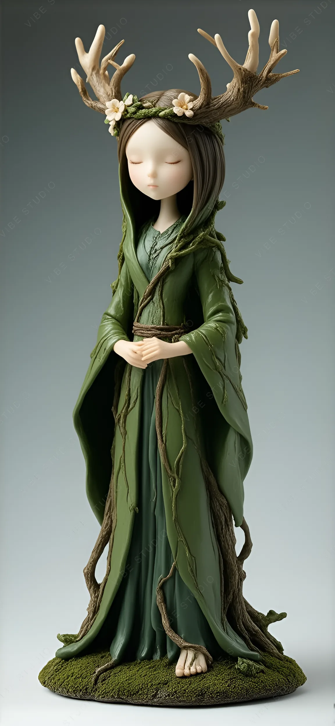 Forest Spirit Girl Figure