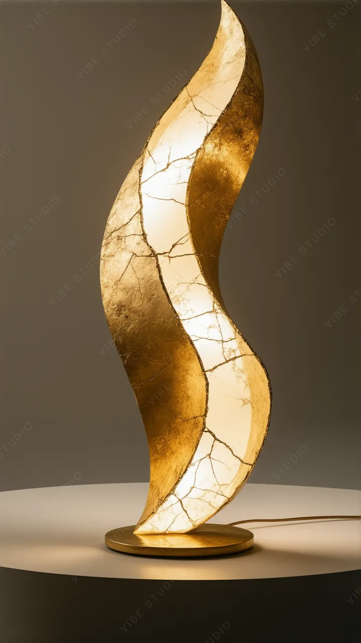 Gold Textured Flame Sculpture Phone Wallpaper