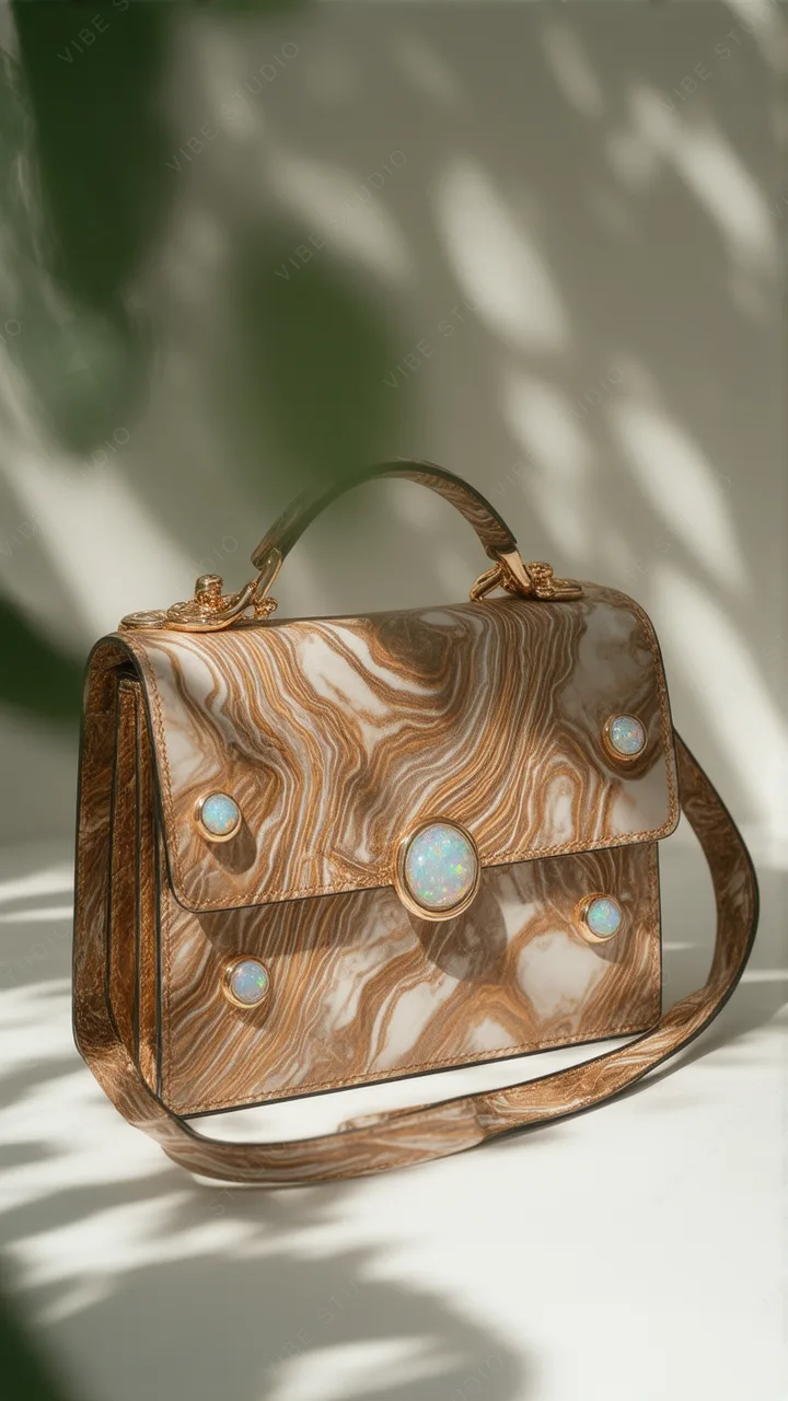 Marble Texture Shoulder Bag Phone Wallpaper