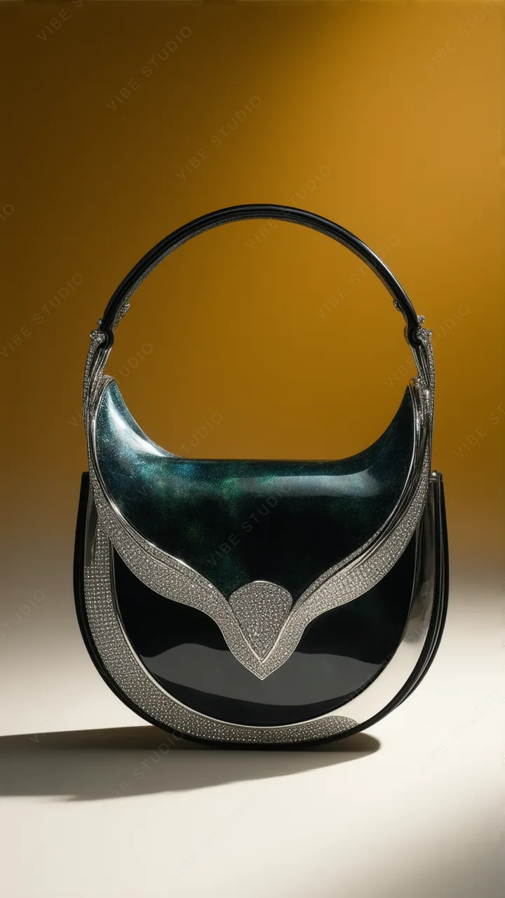 Blue Crystal Shoulder Bag Phone Wallpaper